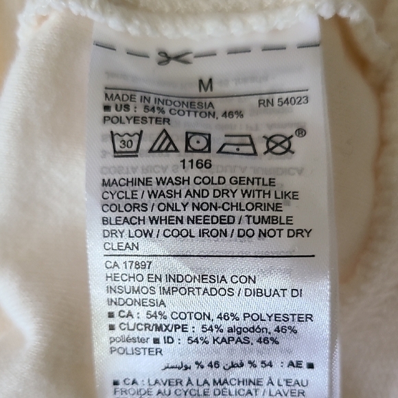 OLD NAVY Women's Cream Full Zip-Up Hoodie - Size Medium - Picture 12 of 12